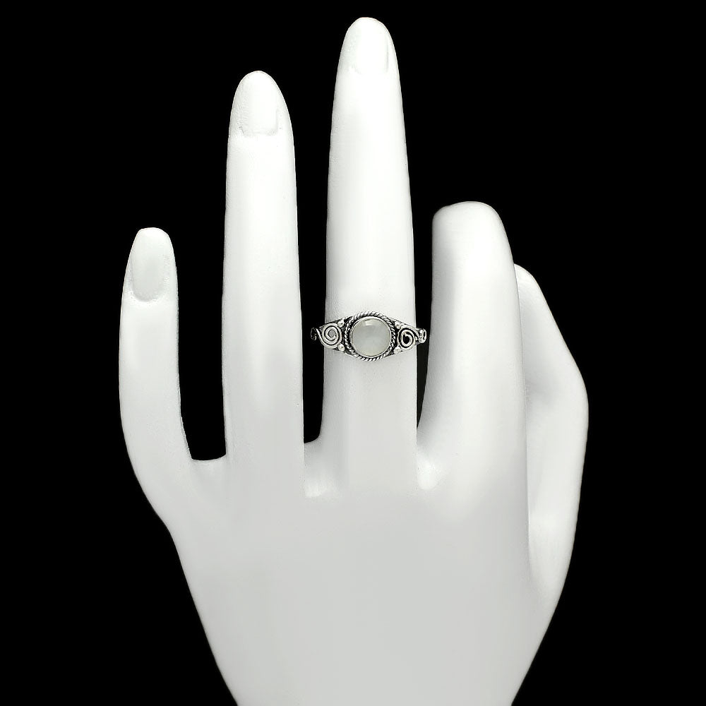Swirl Design Natural Gemstone Ring 925 Sterling Silver Handmade Jewelry DGR1118 R-1238