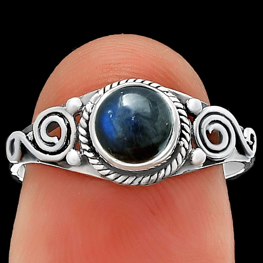 Swirl Design Natural Gemstone Ring 925 Sterling Silver Handmade Jewelry DGR1118 R-1238