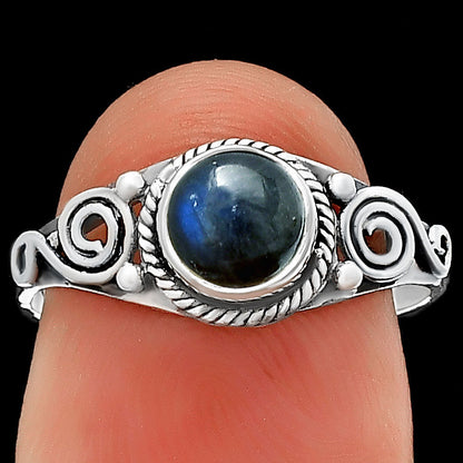 Swirl Design Natural Gemstone Ring 925 Sterling Silver Handmade Jewelry DGR1118 R-1238
