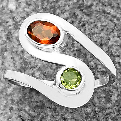 Open Bypass Gemstone Ring 925 Sterling Silver Modern Handmade Jewelry DGR1123 R-1039