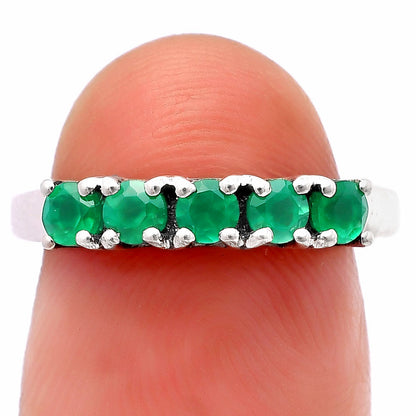 Five Stone Horizontal Gemstone Ring 925 Sterling Silver Handmade Jewelry DGR1125 R-1049