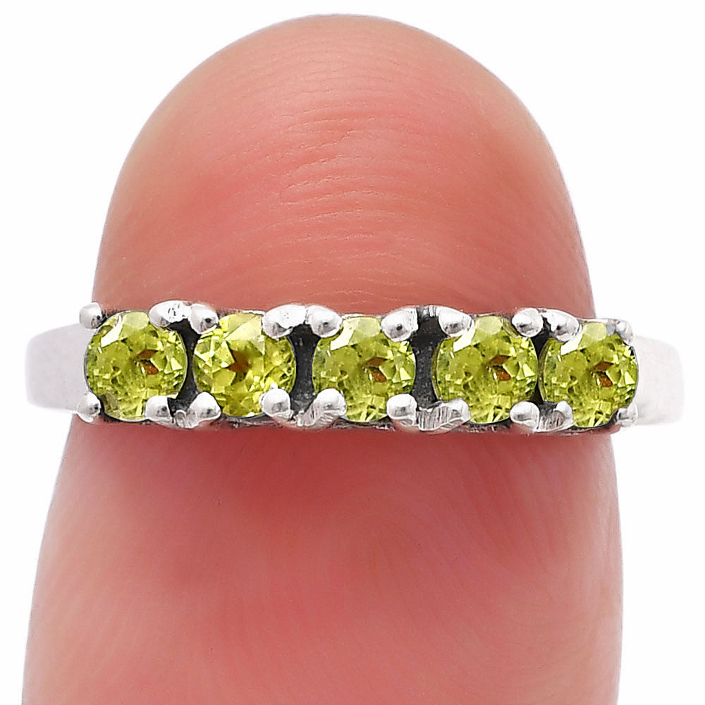 Five Stone Horizontal Gemstone Ring 925 Sterling Silver Handmade Jewelry DGR1125 R-1049