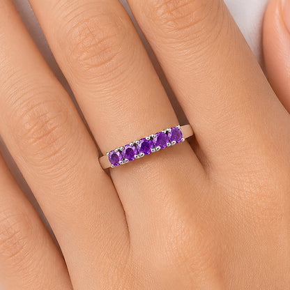 Five Stone Horizontal Gemstone Ring 925 Sterling Silver Handmade Jewelry DGR1125 R-1049
