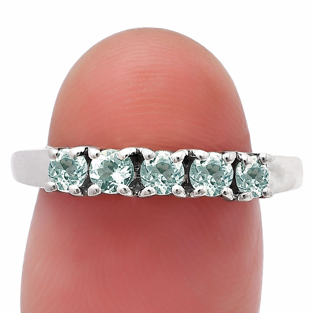 Five Stone Horizontal Gemstone Ring 925 Sterling Silver Handmade Jewelry DGR1125 R-1049