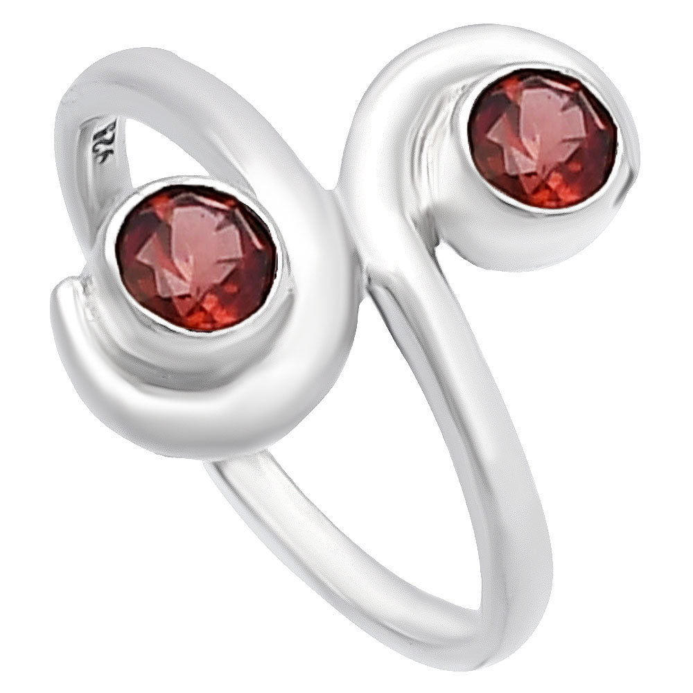 Round Natural Gemstone Spiral Ring 925 Sterling Silver Artisan Jewelry DGR1129 R-1230