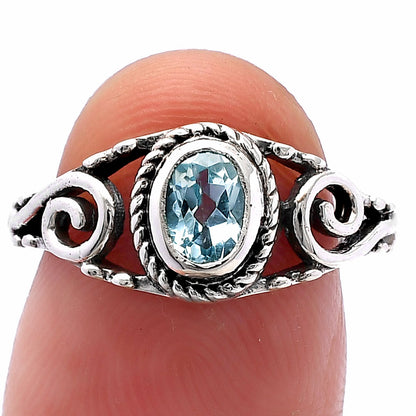 925 Sterling Silver Oval Gemstone Swirl Pattern Handmade Ring Jewelry DGR1132 R-1043