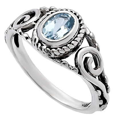 925 Sterling Silver Oval Gemstone Swirl Pattern Handmade Ring Jewelry DGR1132 R-1043