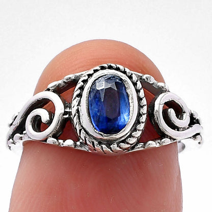 925 Sterling Silver Oval Gemstone Swirl Pattern Handmade Ring Jewelry DGR1132 R-1043