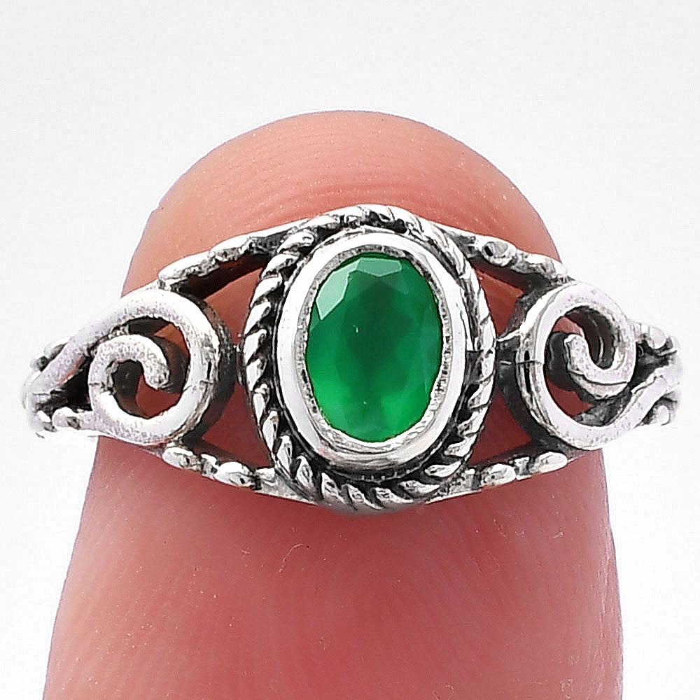 925 Sterling Silver Oval Gemstone Swirl Pattern Handmade Ring Jewelry DGR1132 R-1043