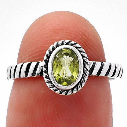 Handmade Oval Gemstone Ring, Twisted Rope 925 Sterling Silver Band DGR1134 R-1045