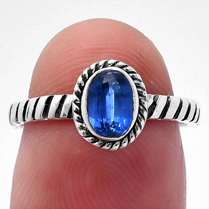 Handmade Oval Gemstone Ring, Twisted Rope 925 Sterling Silver Band DGR1134 R-1045