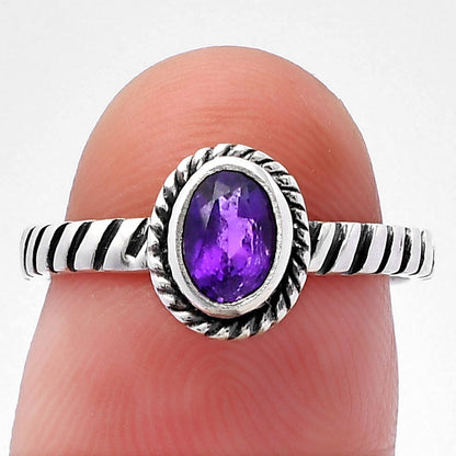 Handmade Oval Gemstone Ring, Twisted Rope 925 Sterling Silver Band DGR1134 R-1045