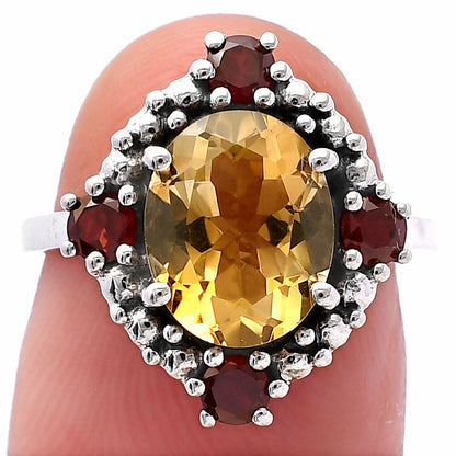 Multi Stone Oval Gemstone Halo Ring 925 Sterling Silver Handmade Jewelry DGR1135 R-1017