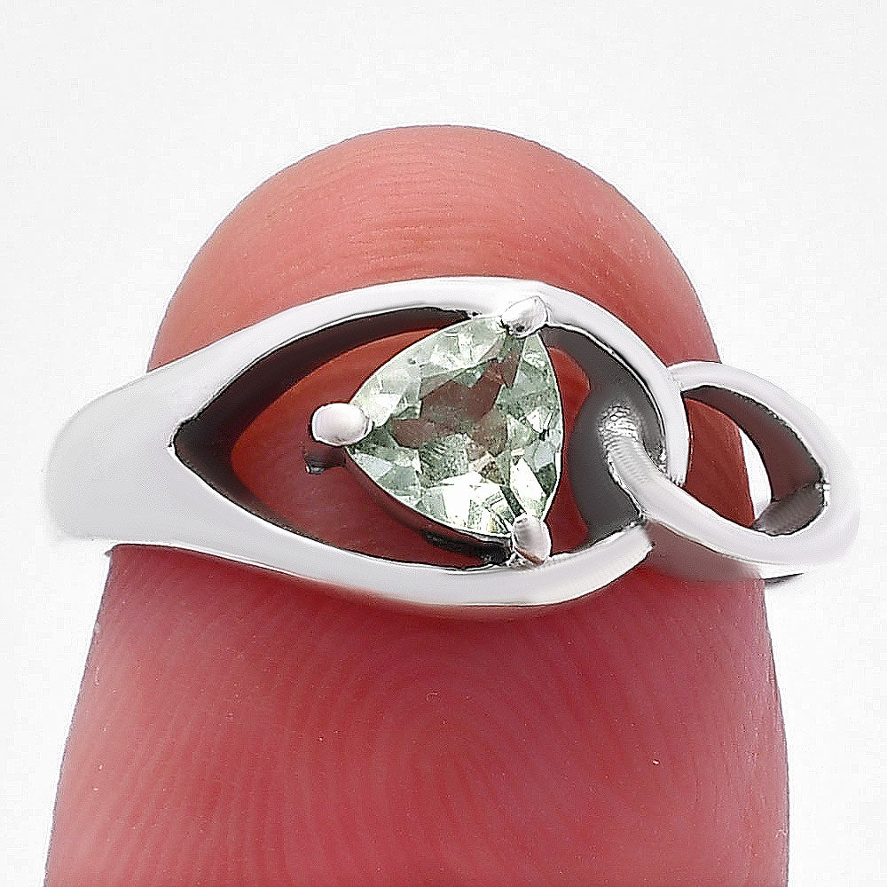 Modern Design Minimalist Trillion Gemstone Ring Solid 925 Silver Jewelry DGR1136 R-1177