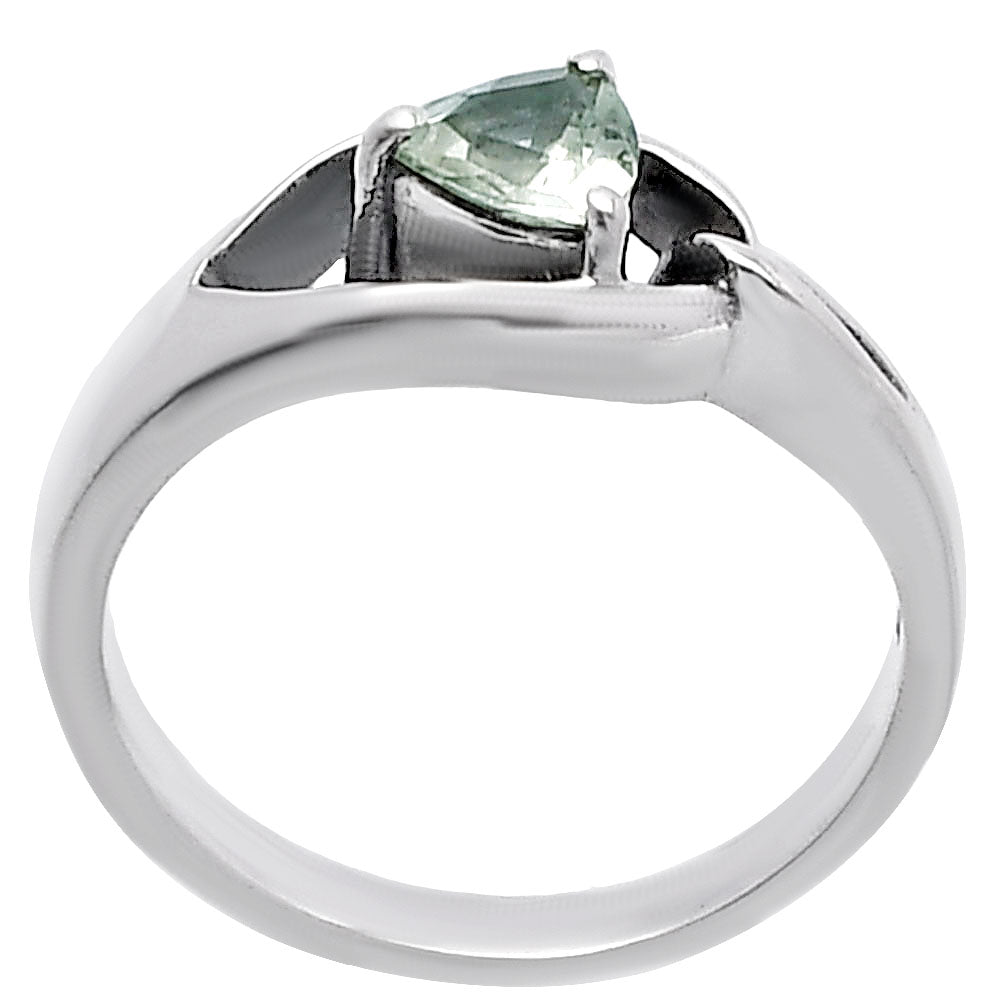 Modern Design Minimalist Trillion Gemstone Ring Solid 925 Silver Jewelry DGR1136 R-1177