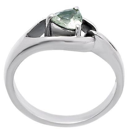 Modern Design Minimalist Trillion Gemstone Ring Solid 925 Silver Jewelry DGR1136 R-1177