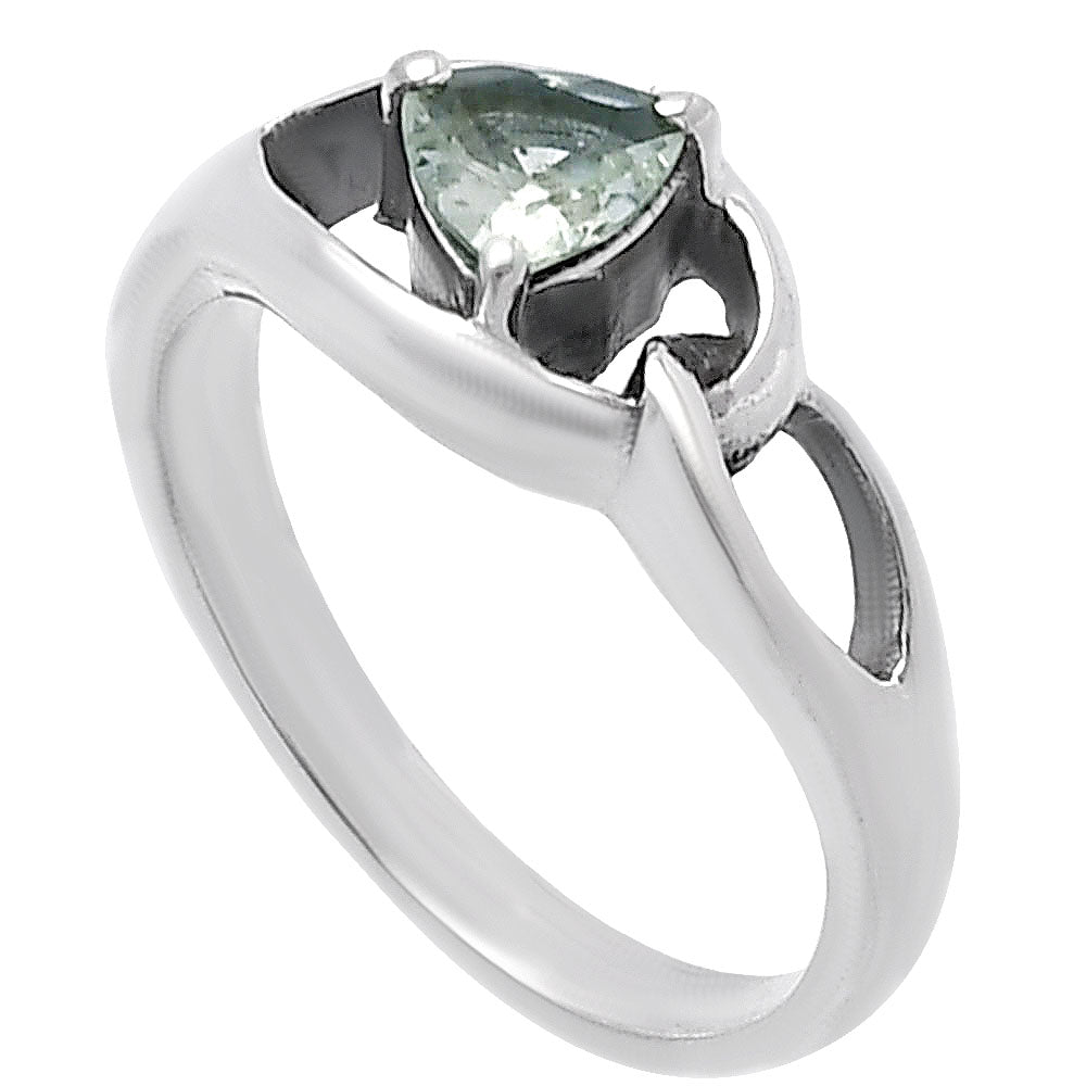 Modern Design Minimalist Trillion Gemstone Ring Solid 925 Silver Jewelry DGR1136 R-1177