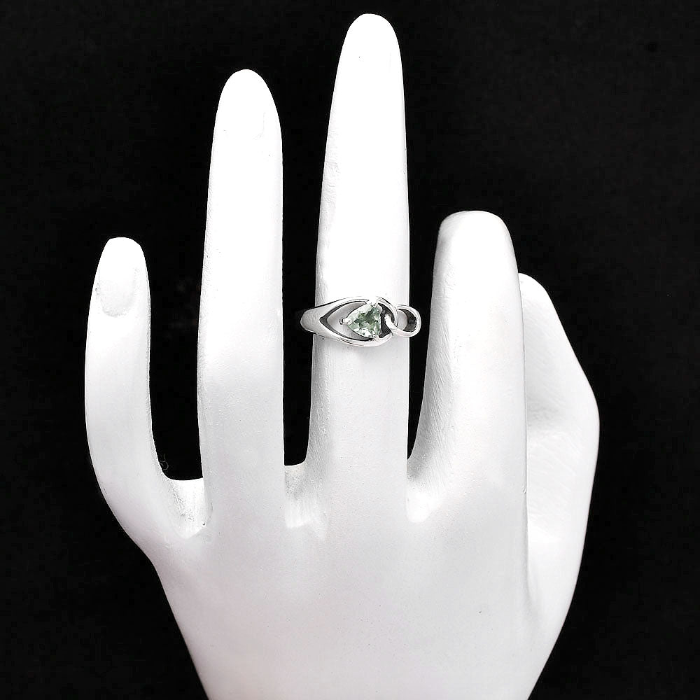Modern Design Minimalist Trillion Gemstone Ring Solid 925 Silver Jewelry DGR1136 R-1177