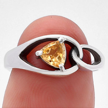 Modern Design Minimalist Trillion Gemstone Ring Solid 925 Silver Jewelry DGR1136 R-1177