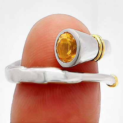 Two Tone Natural Birth Gemstone Band Spiral Ring 925 Silver Gold Accent DGR1138 R-1248