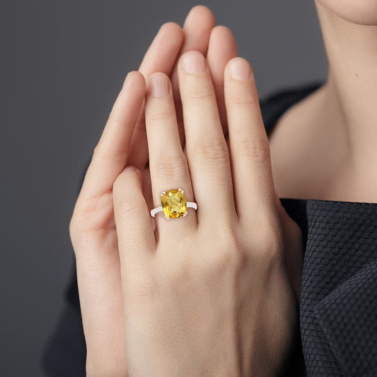 Natural Gemstone Cushion Shape 925 Silver Ring Size 7-9 Jewelry DGR1139 R-1020