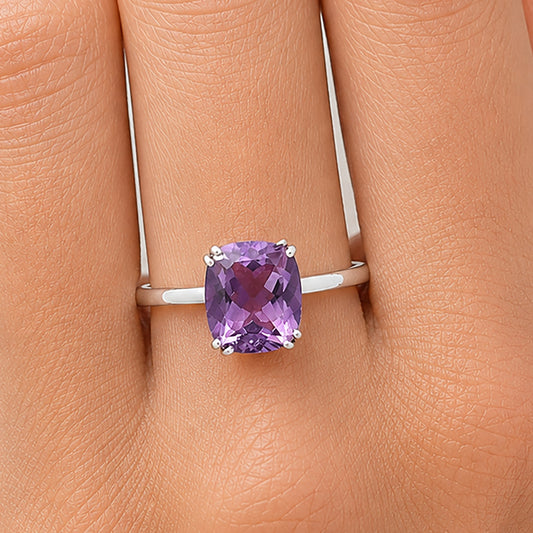 Elegant Cushion Cut Gemstone Ring 925 Sterling Silver Handmade Jewelry DGR1139 R-1020