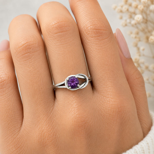 Handcrafted Natural Gemstone Twist Design 925 Sterling Silver Ring DGR1141 R-1215