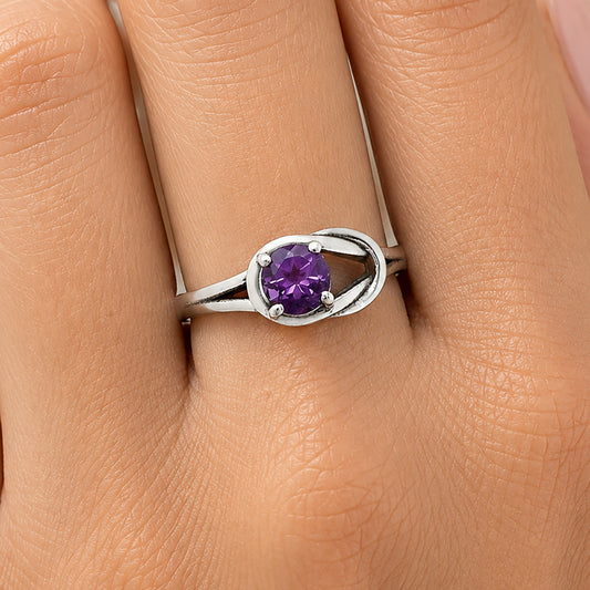 Handcrafted Natural Gemstone Twist Design 925 Sterling Silver Ring DGR1141 R-1215