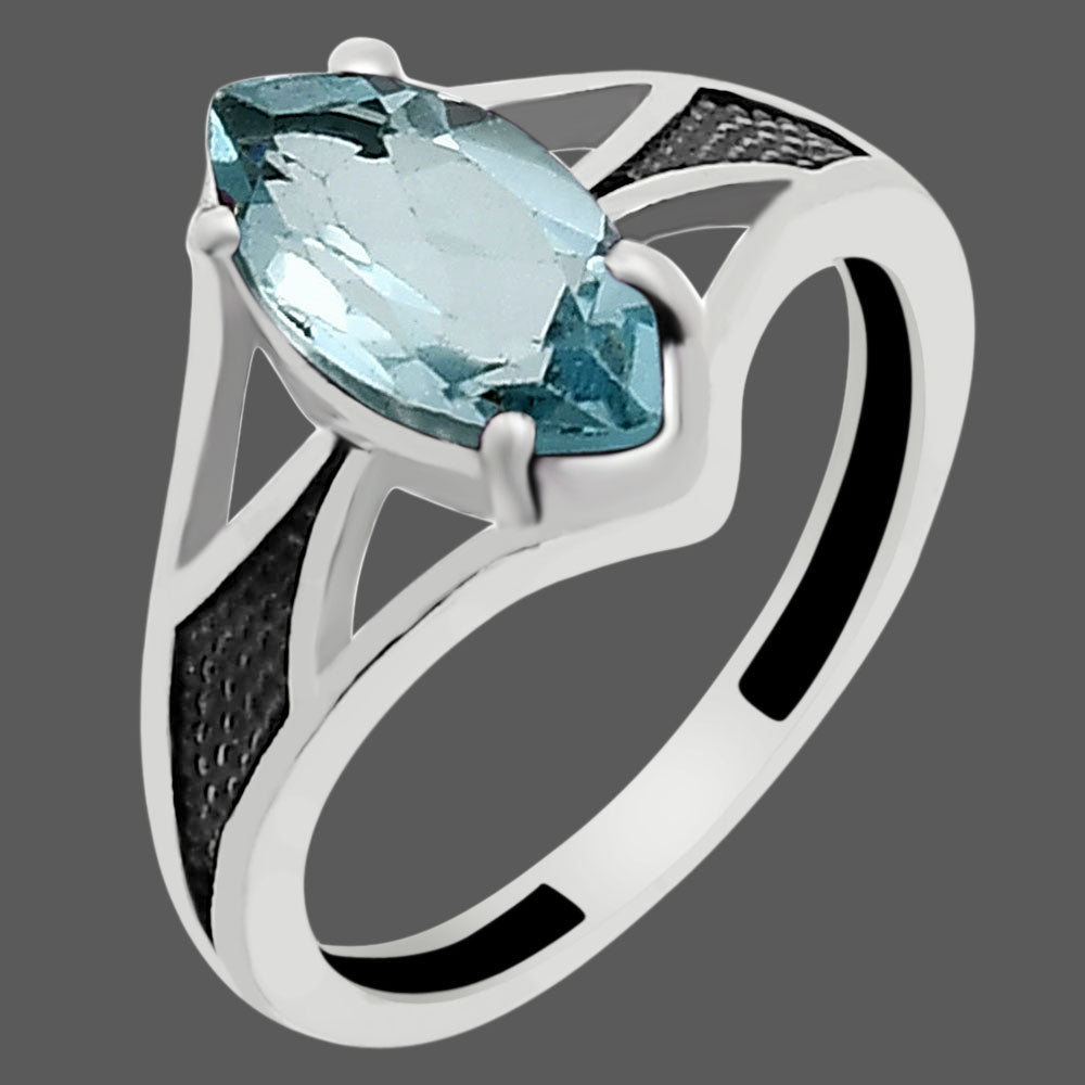 Marquise Cut Natural Colorful Gemstone Ring 925 Sterling Silver Handmade DGR1142 R-1727