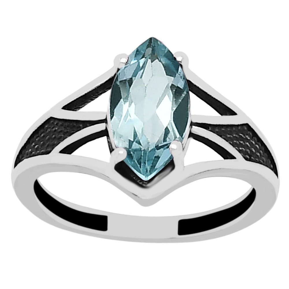 Marquise Cut Natural Colorful Gemstone Ring 925 Sterling Silver Handmade DGR1142 R-1727