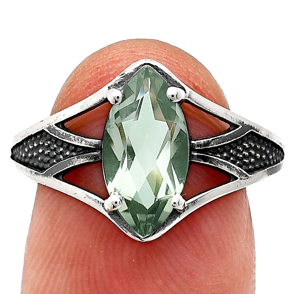 Marquise Cut Natural Colorful Gemstone Ring 925 Sterling Silver Handmade DGR1142 R-1727