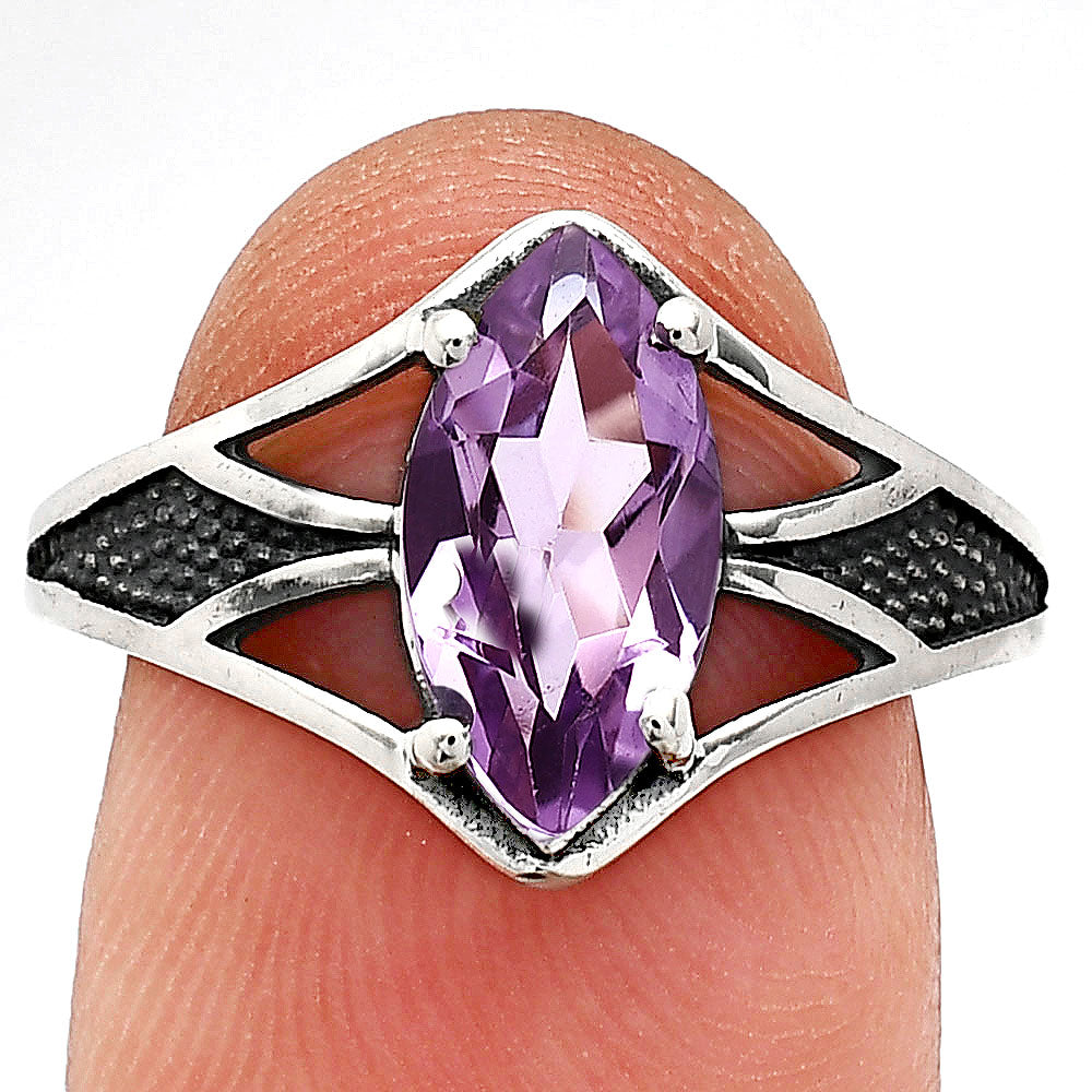 Marquise Cut Natural Colorful Gemstone Ring 925 Sterling Silver Handmade DGR1142 R-1727