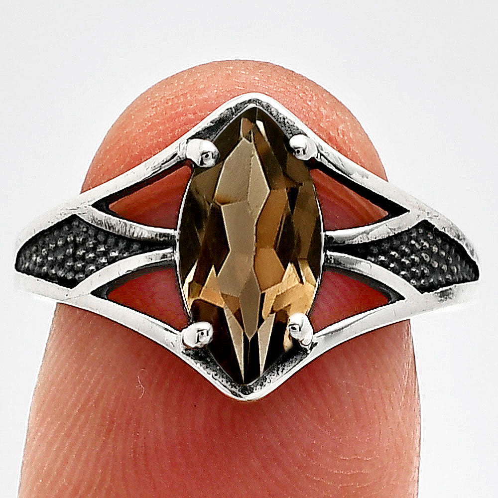 Marquise Cut Natural Colorful Gemstone Ring 925 Sterling Silver Handmade DGR1142 R-1727