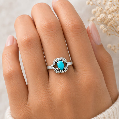 Oval Natural Gemstone Tribal Ring 925 Sterling Silver Handmade Jewelry DGR1144 R-1745