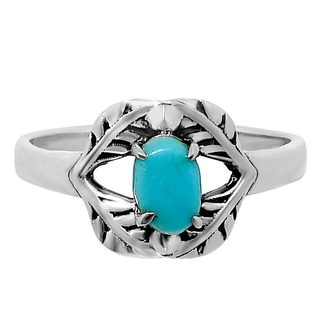 Oval Natural Gemstone Tribal Ring 925 Sterling Silver Handmade Jewelry DGR1144 R-1745