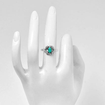 Oval Natural Gemstone Tribal Ring 925 Sterling Silver Handmade Jewelry DGR1144 R-1745