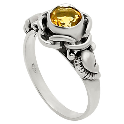 Boho Flower Design Natural Gemstone Ring Solid 925 Sterling Silver DGR1146 R-1395