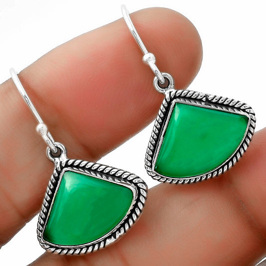Green Onyx Pendant Earrings Set T-1005 DGT01004