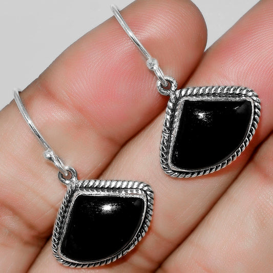 Black Onyx - Brazil Pendant Earrings Set T-1005 DGT01006