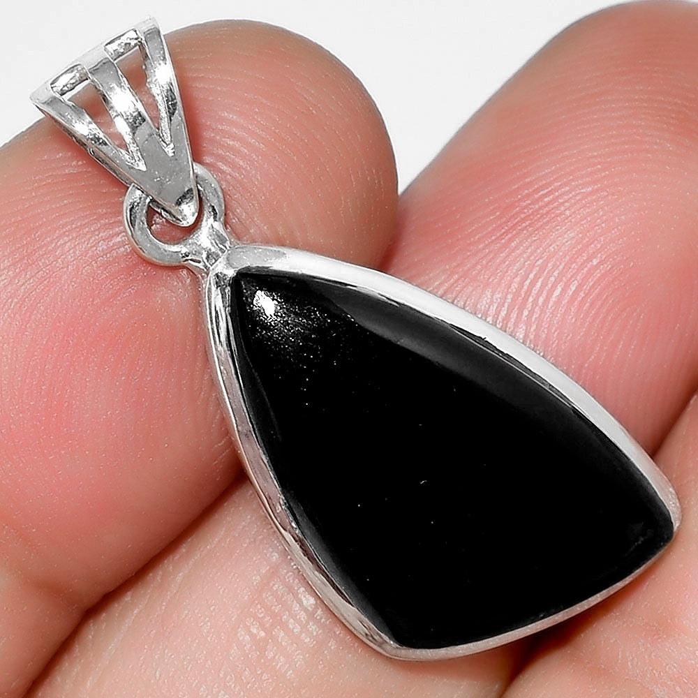 Black Onyx - Brazil Pendant Earrings Set T-1002 DGT01013