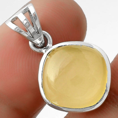 Milky Lemon Quartz Pendant Earrings Set T-1002 DGT01022