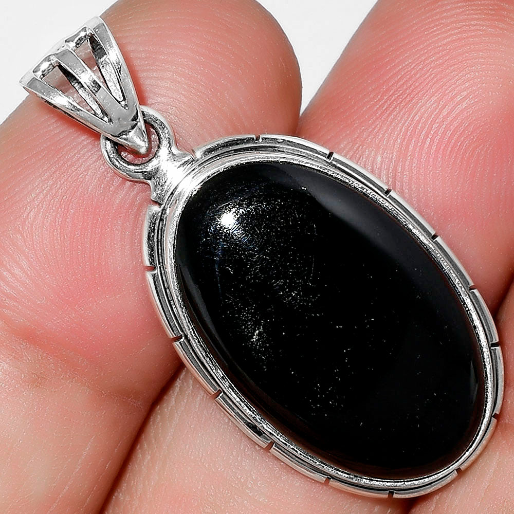 Black Onyx - Brazil Pendant Earrings Set T-1006 DGT01033