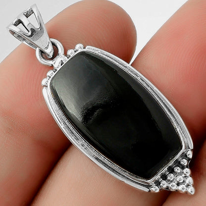 Black Onyx - Brazil Pendant Earrings Set T-1007 DGT01039