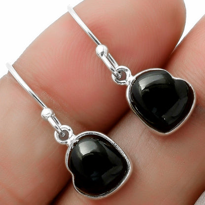 Heart Black Onyx Brazil Pendant Earrings Set T-1004 DGT01042