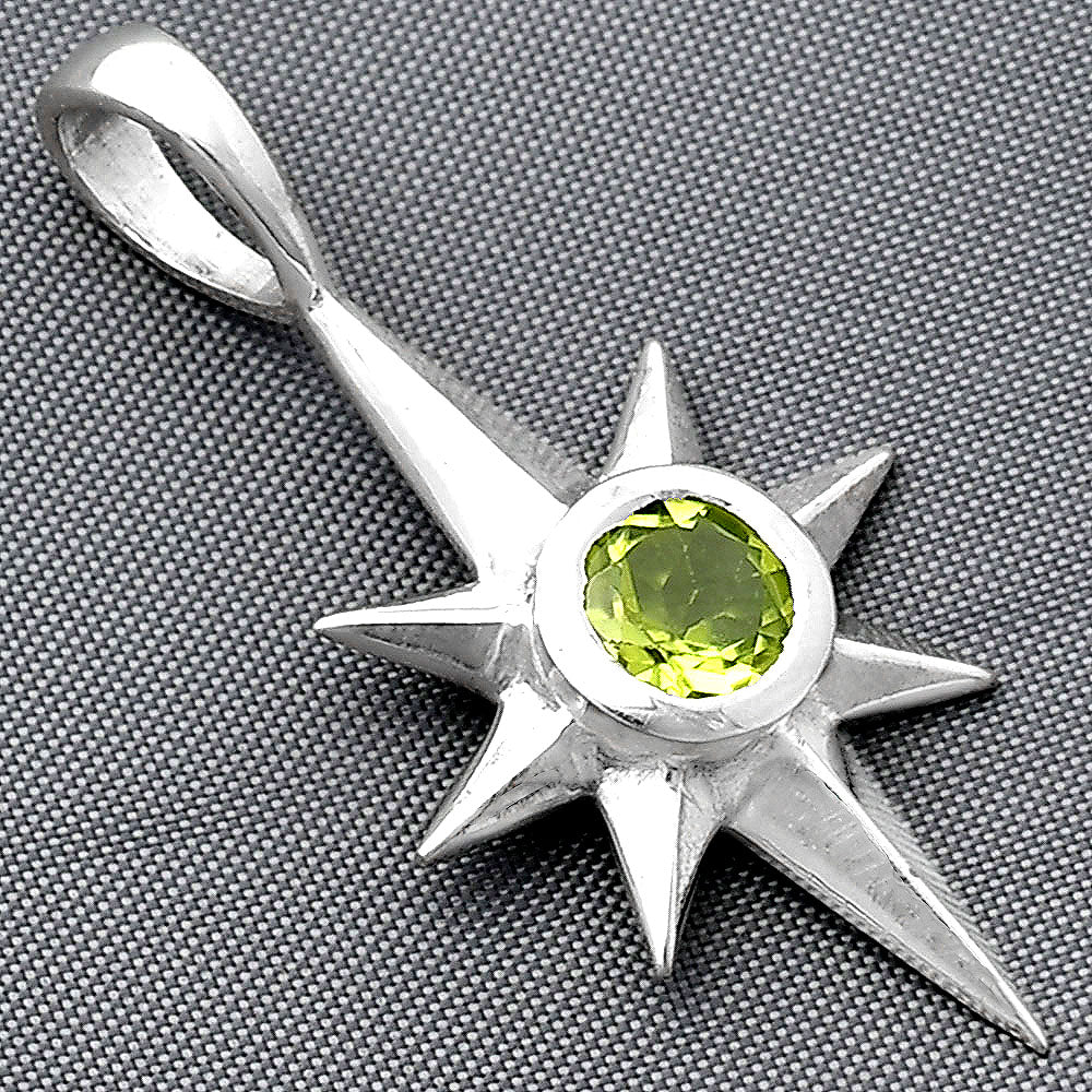 Minimalist Starburst Design 925 Silver Earrings & Pendant Jewelry Set DGT01053 T-1009