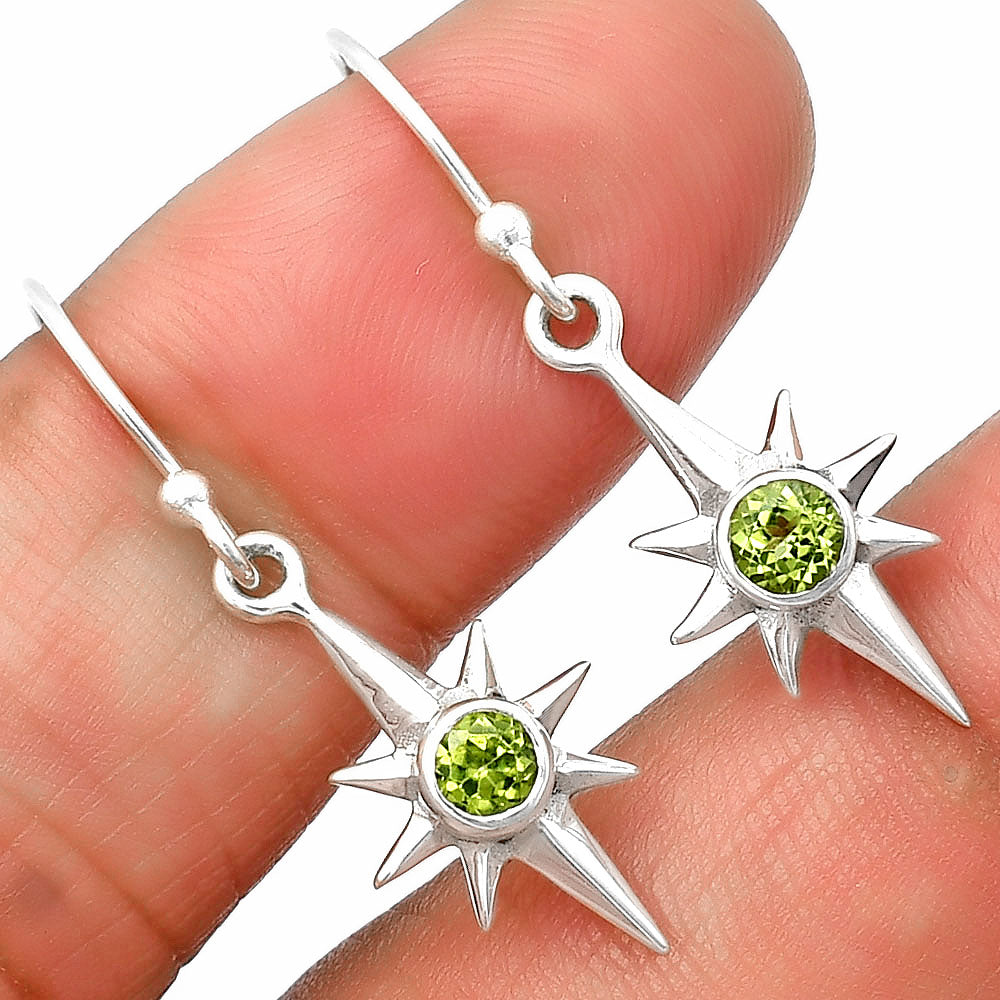 Minimalist Starburst Design 925 Silver Earrings & Pendant Jewelry Set DGT01053 T-1009