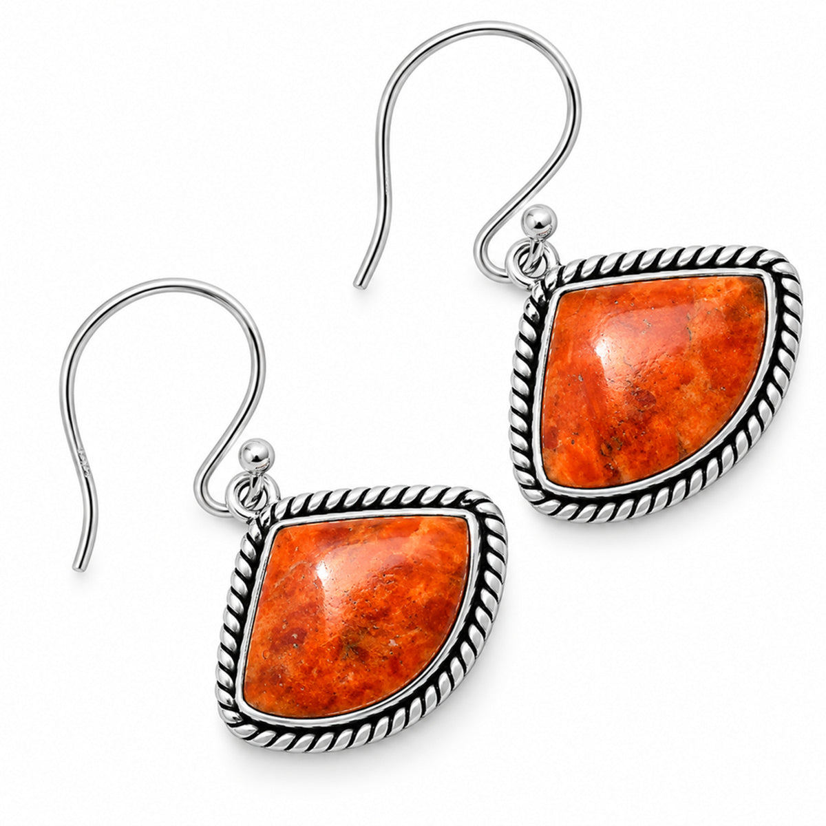 Red Sponge Coral Earrings T-1005 DGTE01001