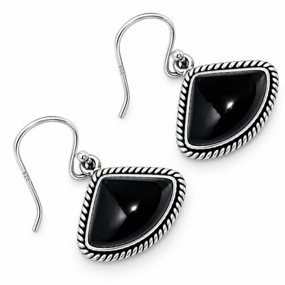 Black Onyx Earrings T-1005 DGTE01006
