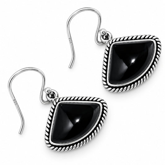 Black Onyx Earrings T-1005 DGTE01006