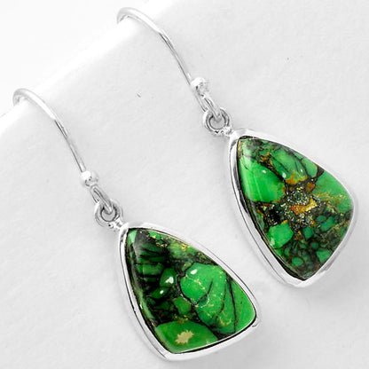Green Matrix Turquoise Earrings T-1002 DGTE01011